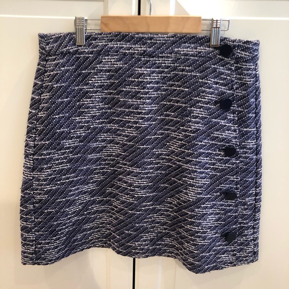 Ann Taylor LOFT Tweed Side Button Skirt - Picture 4 of 8